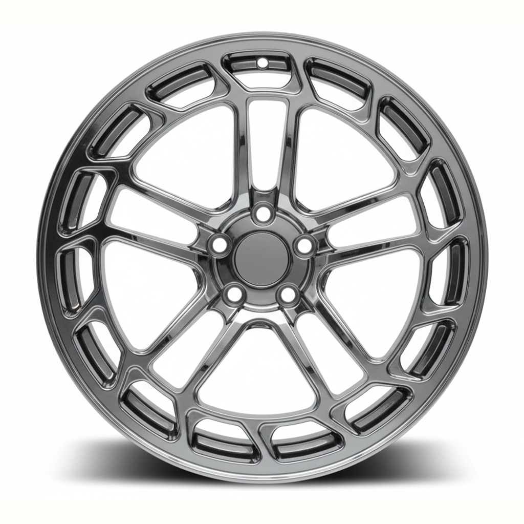 BE 006 | Corvette C8\ Lamborghini Aventador | Super Concave Chrome Black Wheels with 19x8.5, 20x11 / 20x9, 21x12