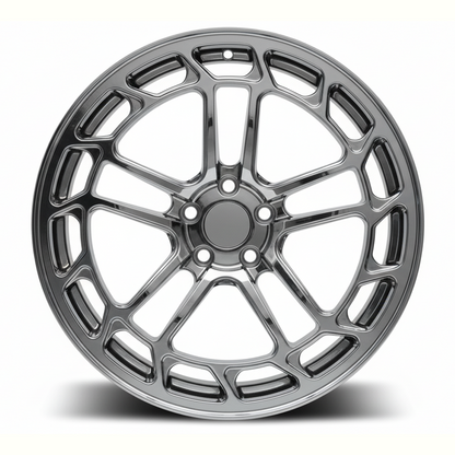 BE 006 | Corvette C8\ Lamborghini Aventador | Super Concave Chrome Black Wheels with 19x8.5, 20x11 / 20x9, 21x12